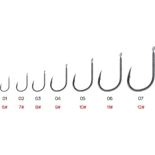 2Pcs String Hook 5# 6# 7# 8# 9# 10# 11# 12# Explosion Fishhooks Carbon Steel Bait Holder Fishing Hooks Set