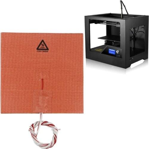 200x200mm 220V 500W Waterproof Silicone Heater Bed Pad for 3D Printer Ender-3