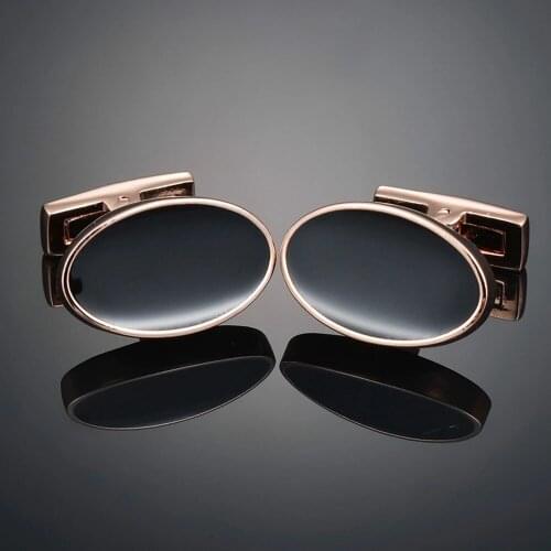 2021 Trend Cufflinks For Mens Women Oval Cuff Links Fashion Brand Cuff Button High Quality Wedding Business Shirts Suit Cufflink