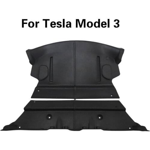 2X Car Rear Trunk Soundproof Cotton Mat For Tesla Model 3 Soundproof Deadening Protective Cover Sticker for Model3 Accessories