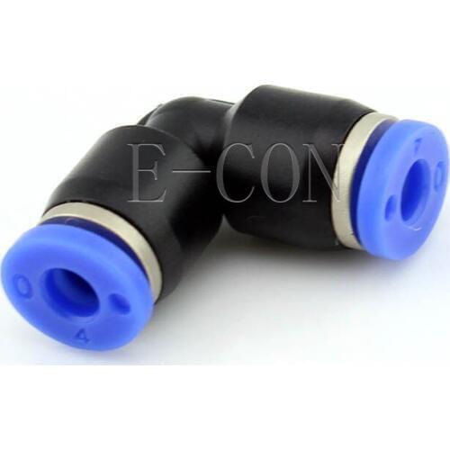5PCS L Type PV4 Pneumatic Air 2 Way Quick Fittings Connector 4mm Tube Hose