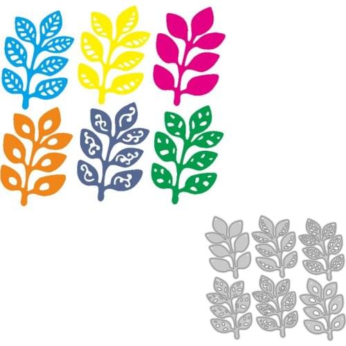 6Pcs Leaf Metal Cutting Die Stencil Template for DIY Embossing Paper Photo Album Gift Cards Making Scrapbooking Dies