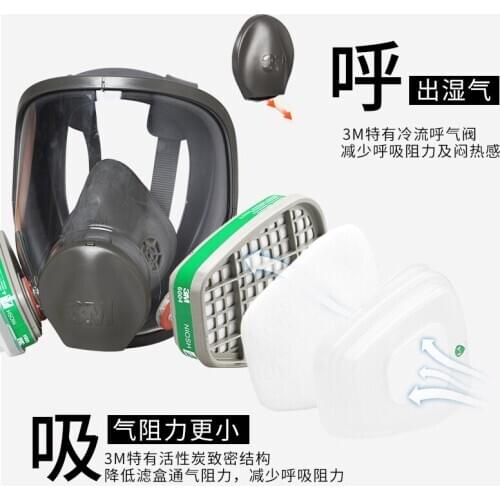 6800 with 6004 anti-gas and anti-dust fiber full dust cover