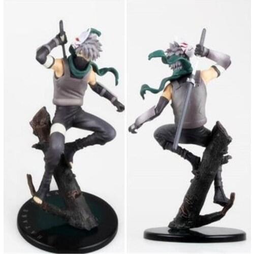 23CM Anime figurine Change head Hatake Kakashi PVC Action Figure The Dark Kakashi Figures Collectible Toy Gifts