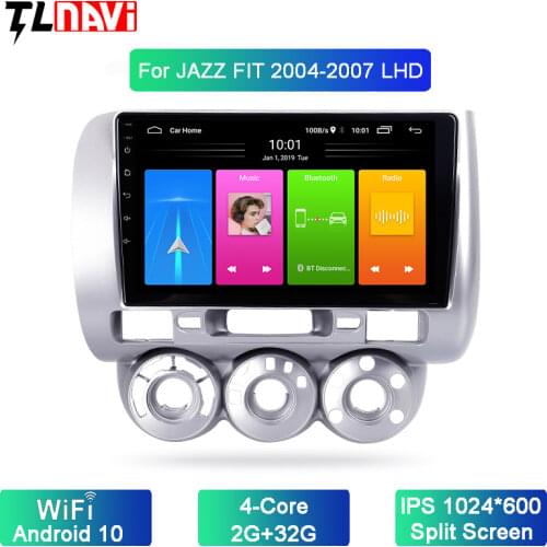 9" 2.5D IPS Android 10 Car DVD Multimedia Player GPS For 1honda Fit jazz 2004 2005 2006 2007 audio car radio stereo navigation