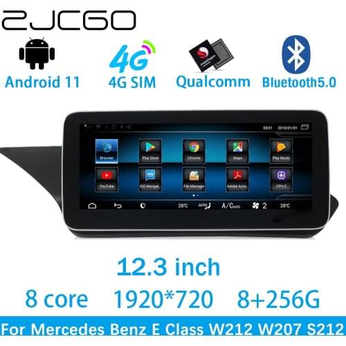 ZJCGO Car Multimedia Player Stereo GPS DVD Radio Navigation Android Screen System for Mercedes Benz E Class W212 W207 S212 E200