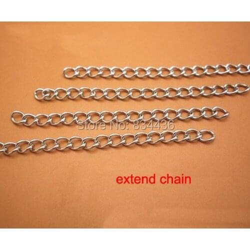 Free Shipping 2mmx5cm 3mmx5cm stainless steel extender chains accessories Jewelry DIY extended Findings Components Parts 100pcs