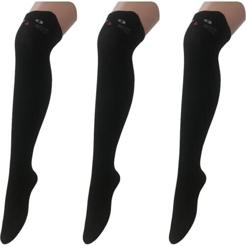3 Pairs/Lot Stockings Women Thigh High Over Knee Cotton Ainmal Cat Bear Pattern Sexy Cute Slim Ladies Girls Female Winter Autumn