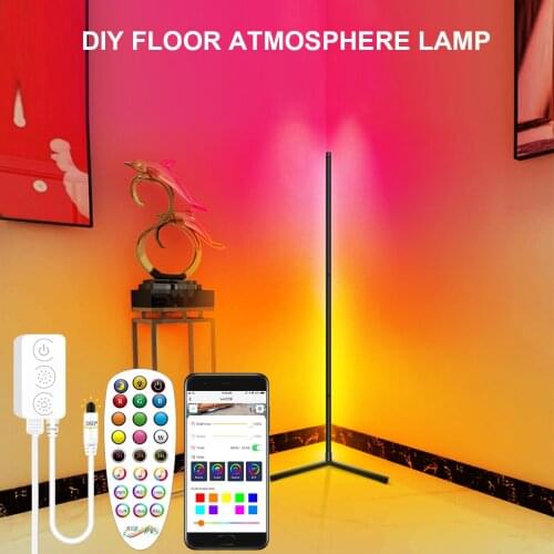 DIY RGB Lamp Floor Corner Standing Lamp LED Living Room Decoration Atmosphere Lamp with APP Control