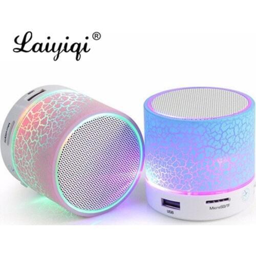 Fashion speaker portable Crackle texture LED light Colorful support TF U Disk enceinte bluetooth parlante bluetooth portatil tn