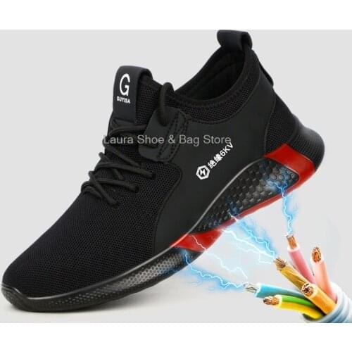 New anti 6kv insulated shoes breathable wear-resistant electrician shoe anti-smash puncture-proof work sneakers men safety shoes