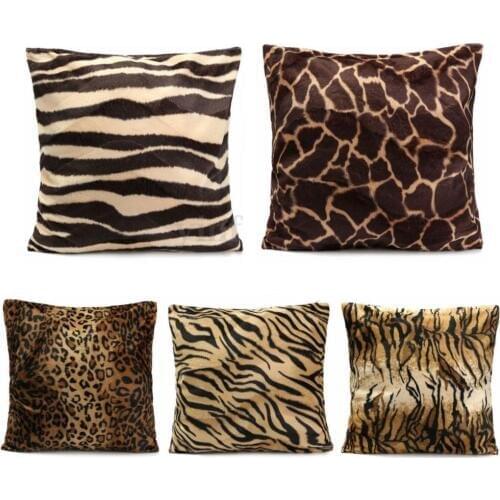 Leopard Tiger Zebra Print Pillow Case Sofa Car Cushion