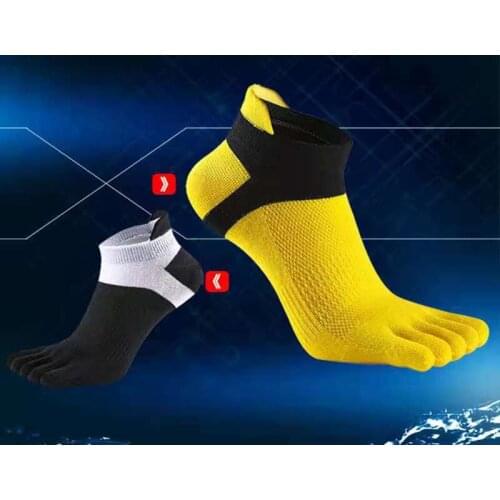 5Pairs 2Pairs Sport Socks Men Cotton Socks Summer Breathable High Quality Fashion Personality Five-finger Male Mesh Short Socks