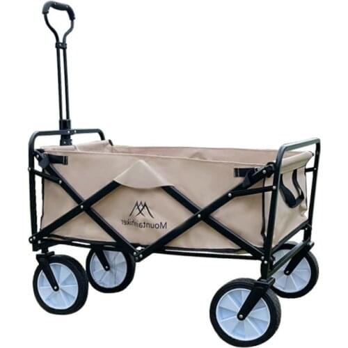 Outdoor Camping Portable folding cart for hiking Picnic Adjustable Trolley Pull-Cart Shopping Cart Luggage