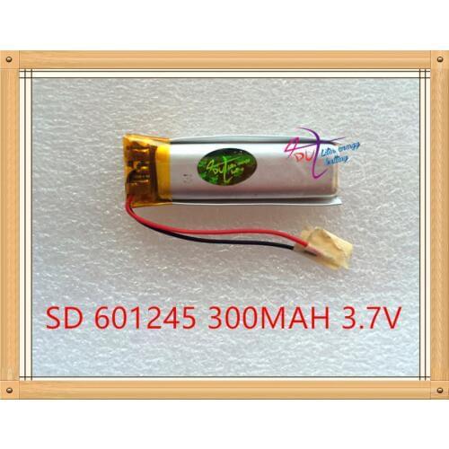 Polymer battery 300 mah 3.7V 601245 smart home MP3 speakers Li-ion battery for dvr,GPS,mp3,mp4,cell phone,speak