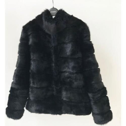 Party Wear New Women Real Rabbit Fur Coat For Women Top Streewear Natural Thick Keep Warm Winter Female Vintage Jacket ksr479