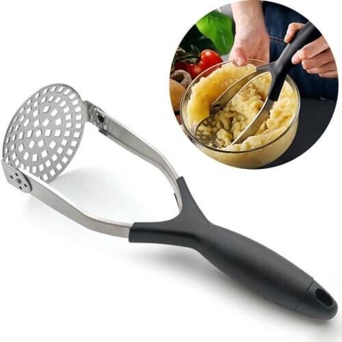 Stainless Steel Pressed Potato Masher Ricer Puree Juice Maker Potatoes Crusher Fruit Vegetable Wave Cutter Tools Kitchen Gadgets