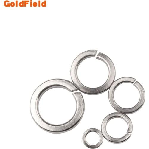 100pcs/50pcs 304 stainless steel spring washer GB/93 M3 4 5 6 8 10 12-36