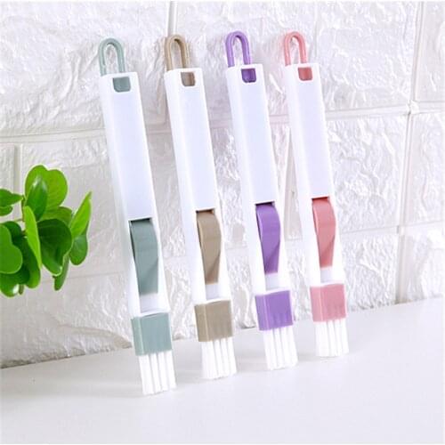 Door Slot Cleaning Brush Keyboar Groove Crevice Brush Screen Cleaning Tools Window Cleaner Household Cleaning Brush with Dustpan