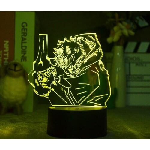Smart Itadori Yuji Night Light Projector AnimeLED 3D Illulsion Nightlight Desk Lamp Jujutsu Kaisen Fans Teenager Gift Room Decor