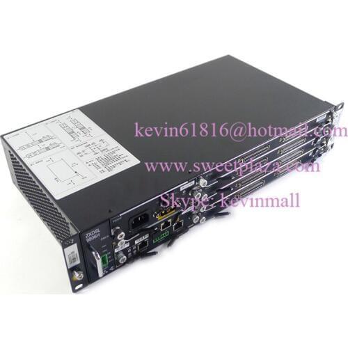 Z TE ZXDSL 9806H ADSL DSLAM with 4 cards ASTGC of 32 ports 8 cables AC+DC dual power