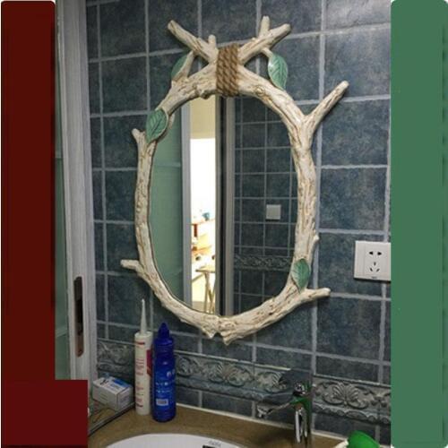 46cmx62cm European Garden Mirror American Country Decorative Wall decorative Mirror for bathroom