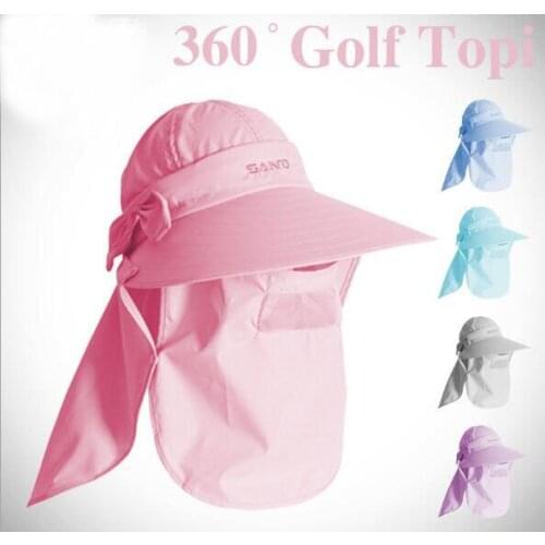 360 Angle UV Protection Sun Hat Women Breathable Golf Hat sun-proof Sunscreen Golf Cap