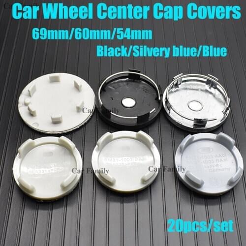 20pcs/set Auto Emblem Car Wheel Hub Center Caps Rims Covers Badge 54mm 60mm 69mm ABS for Ford Kuga Fusion Fiesta Transit