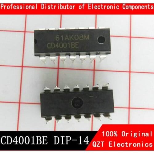 10PCS CD4001BE DIP14 CD4001 DIP 4001BE DIP-14 new and original IC