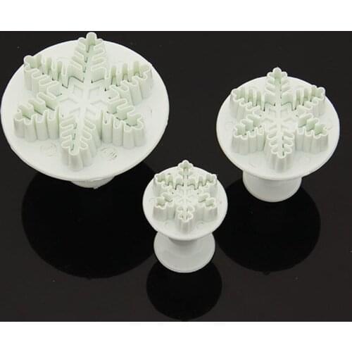 3 Pcs/Set Snowflake Fondant Cake decorating tools Cupcake Kitchen fondant Cake mold