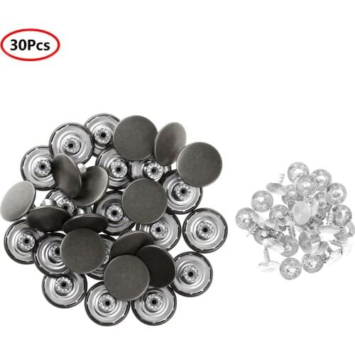 30p 17mm Snap Fastener Metal Buttons For Clothing Jeans Jackets Adjust Self Increase Reduce Waist Free Nail Twist Sewing Buttons