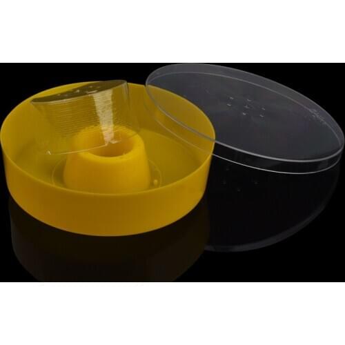 5pcs Beekeeping tools bee water feeder feeder bee nutrition box yellow plastic circular bee tools bee farm equipment wholesale