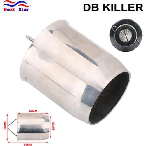 51MM Motorcycle Stainless Steel Muffler Pipe DB Killer Silencer Noise Sound For Dirt Street Bike On Off road