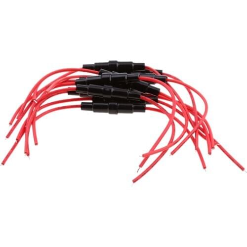 10Pack 10x38mm Fuse Holder Box Block in Line Screw Type Waterproof for Car, Boat, ATV, Motorcycle, Trailer