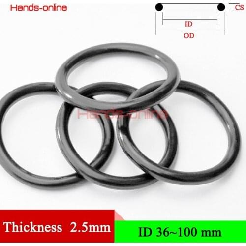 NBR Thickness 2.5mm/0.098" Oring Mechanical Rubber Ring Gaskets O-ring Kit O Rings Nitrile Rubber Gasket Ring Seal Washer Seals