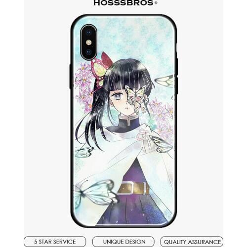 Kanao Tsuyuri Kimetsu no Yaiba Glass Soft silicone Phone Case Shell Cover For iPhone 5 5S SE 6 6S 7 8 Plus X Xr Xs 11 Pro Max