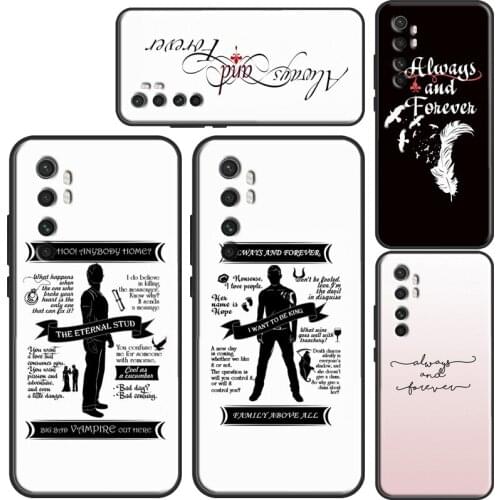 Always and Forever The Vampire Diaries Phone Case For POCO X3 Pro M3 F3 Cover For Xiaomi Mi Note 10 Lite Mi 11 Ultra 9T 10T Pro