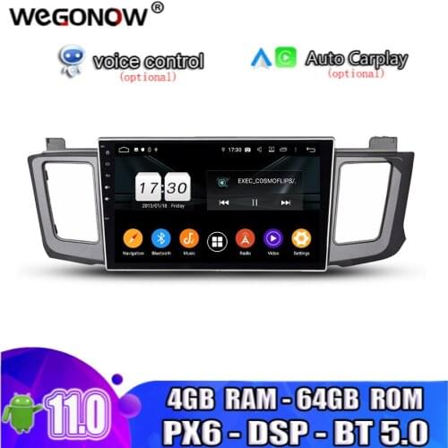 DSP IPS 10.1" Android 10.0 For Toyota RAV4 RAV 4 2012-2015 4GB 64GB 8 Core Car DVD Player Wifi Bluetooth 5.0 RDS RADIO GPS Map