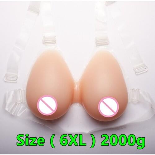 FF cup 2000g/pair Beige Fake Boobs Fake Breast Forms Silicone Breast Prosthesis Huge Breast Forms