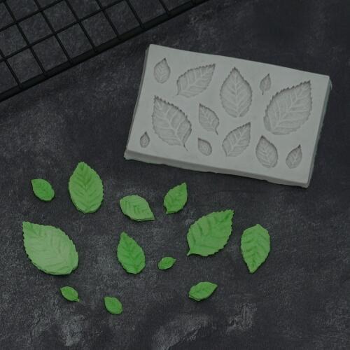 Leaf Shape 3D Silicone Mold Tree Leaves Fondant Cake Decorating Tools Cupcake Sugarcraft Chocolate Paste Molds