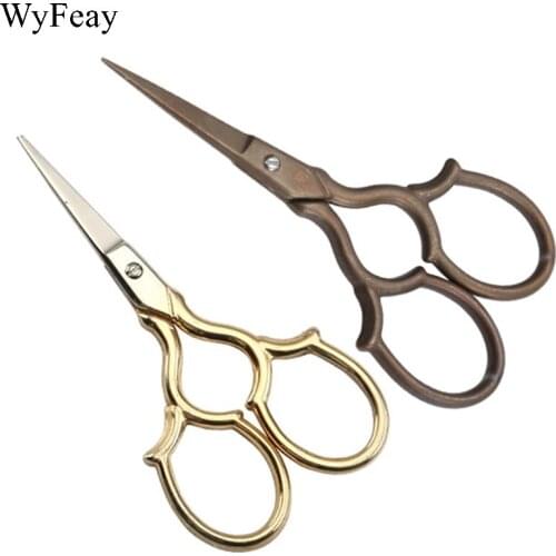Innovative Zakka Stainless Steel European Vintage Scissors Antique Floral Sewing Scissor for Needlework Tailor Shears Fabric DIY