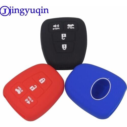Jingyuqin Washable Soft Silicone 4 Buttons Remote Car Key Case Fob Cover For Toyota Camry 2015 2014 2013 2012 Corolla 2015 2014