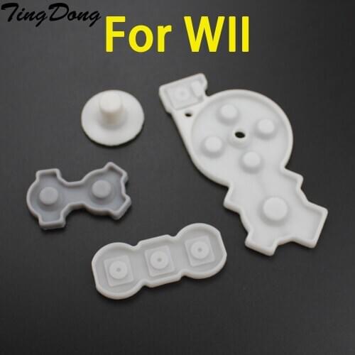 TingDong 50SETS Replacement Conductive Rubber Pad Set for WII Joystick Controller
