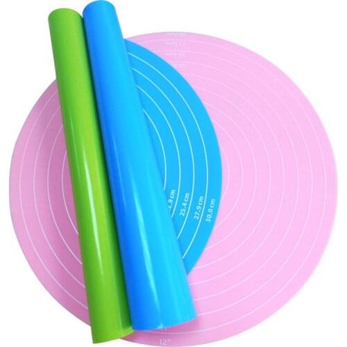 Round Kneading Mat Sheet With Measurement Home Diy Non-Slip Silicone Baking Mat Pizza Dough Maker Tools Pastry Tools