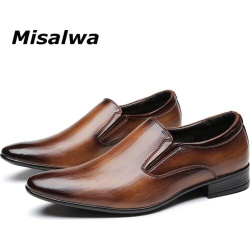 Misalwa Light Men Flats Slip on Business Men Loafers Casual Formal Shoes Office Dress Comfortable Shoe Men