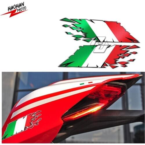 For Vespa GTS GTV Fly Ducati Monster Aprilia MV Triumph Motorcycle Tank Decals Italian Flag "rip" Style