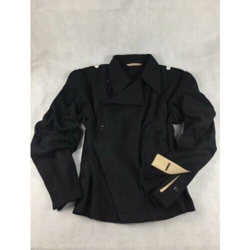 WWII WW2 GERMAN ARMY PANZER BLACK WOOL RETRO JACKET MILITARY UNIFORM WORLD WAR II SOLDIER MILITARY WAR REENACTMENTS EQUIPMENT