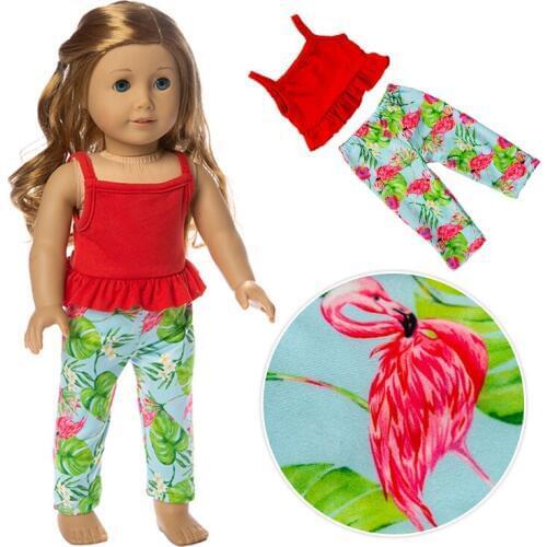 2019 New Fashion casual suit Fit for American Girl Doll Clothes 18-inch Doll , Christmas Girl Gift(only sell clothes)