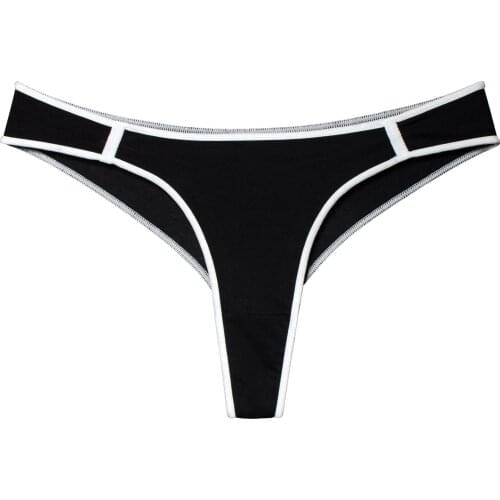 New women sexy thong cotton sports panties underwear running t-back panties lingerie bikini XL G-string Plus size S-XL 6colors