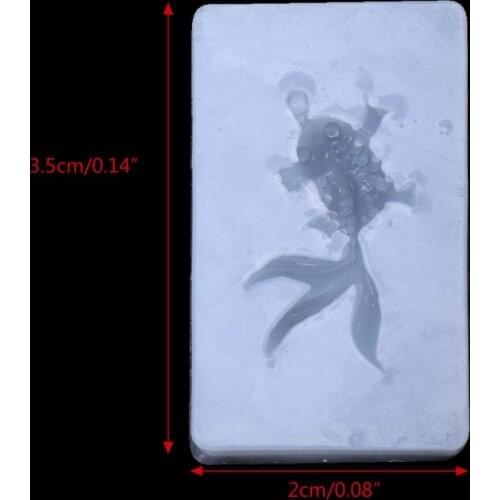 Goldfish Pendant Liquid Silicone Mold DIY Resin Jewelry Making Craft Tool 97QE